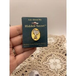 Tennis Yellow Enamel Pin with Drop Down Loop VTG